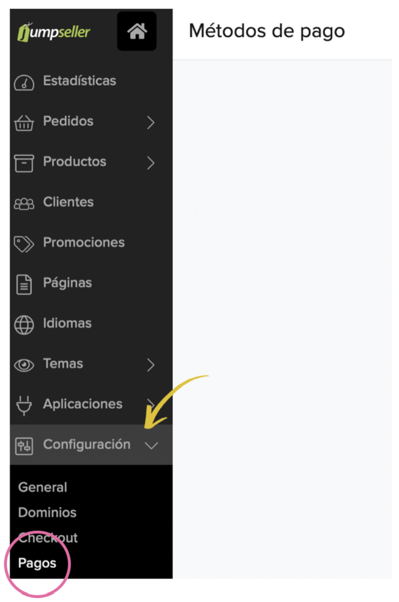 Configuraciones de Pago