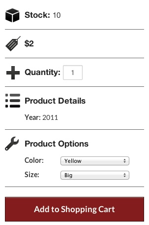 Add to Cart with Options